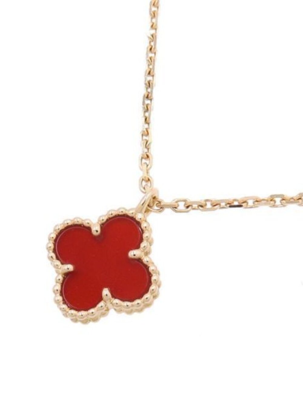 Van Cleef & Arpels Sweet Alhambra Necklace Carnelian